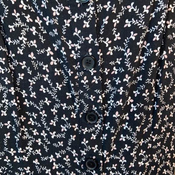 LOFT Navy Floral Print Sleeveless Jumpsuit - Picture 6 of 8